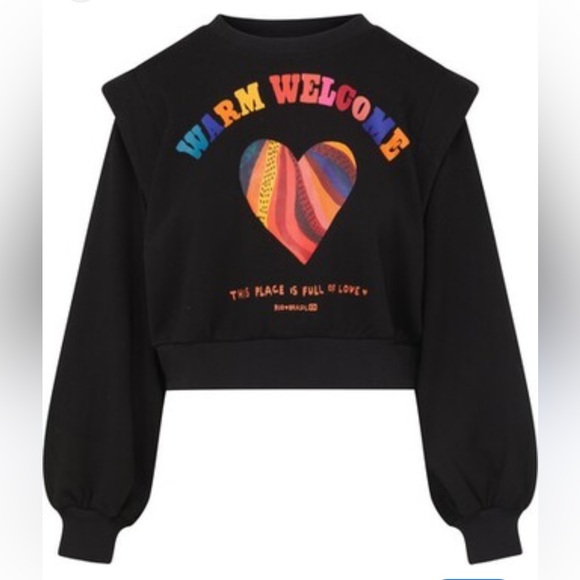 *NEW* FARM RIO BRAZILIAN WARM WELCOME CROPPED SWEATSHIRT XL - Picture 2 of 10